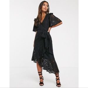 Lace wrap dress